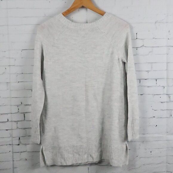 LC LAUREN CONRAD GREY SEQUIN KITTY CAT PULL OVER TUNIC SWEATER SIZE XS - Picture 7 of 7